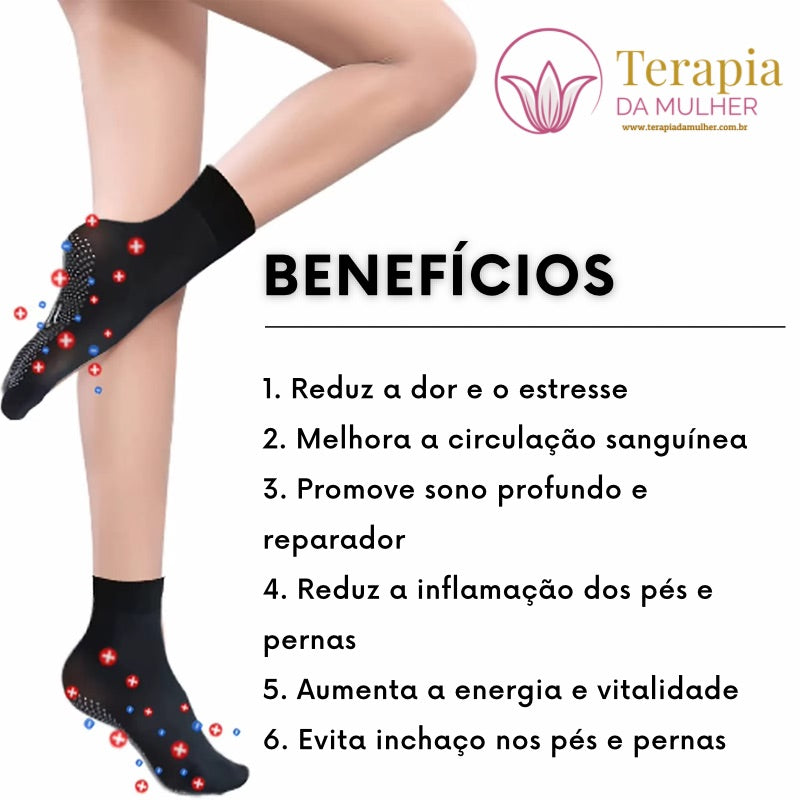 Meia de Turmalina Iônica I-Socks™ - 10 Pares