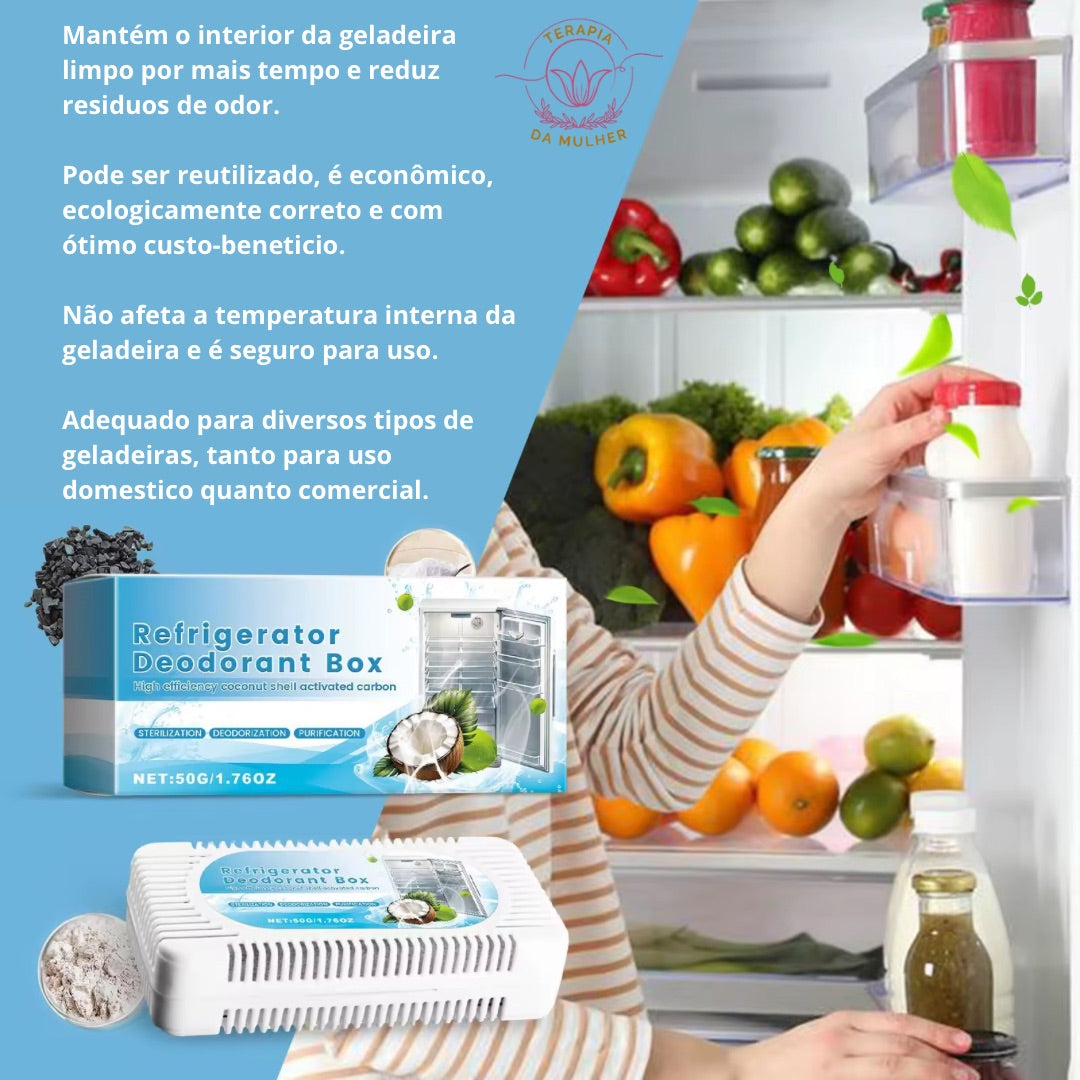 Desodorizador para Geladeiras e Armários com Zeólita e Carvão Ativado