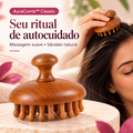 AuraComb™ Classic | Massageador de Sândalo Natural para Corpo e Couro Cabeludo
