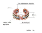 Conjunto de Cobre com Magnetoterapia | Bracelete e Anel Ajustável - MagnetiFlow™