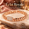 Éclat Royale™ — Pulseira de Cobre com Zircônias