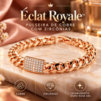Éclat Royale™ — Pulseira de Cobre com Zircônias
