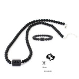 Conjunto Zodíaco - Colar e Bracelete de Onix