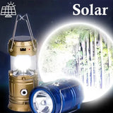 Lampião de LED Carregamento Solar e USB com Powerbank