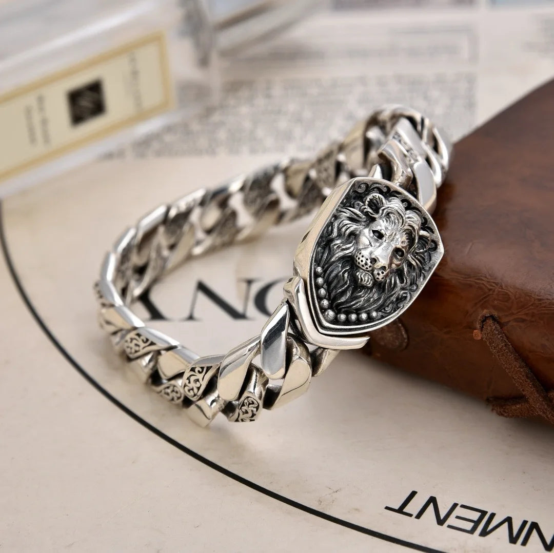 LionHeart Silver - Bracelete de Prata Sterling S925 | Poder e Exclusividade