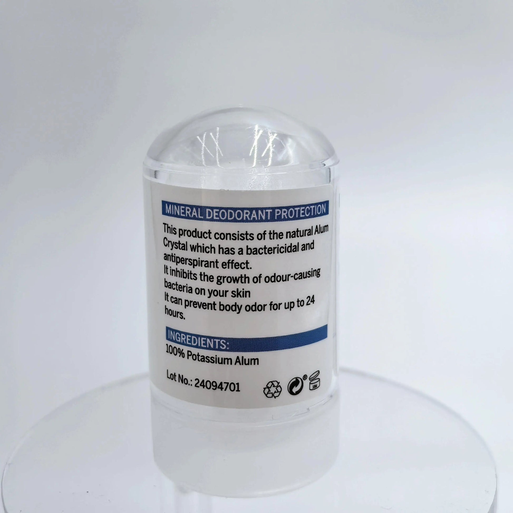 Desodorante Natural de Cristal Mineral | Kit com 12pçs 60g cada