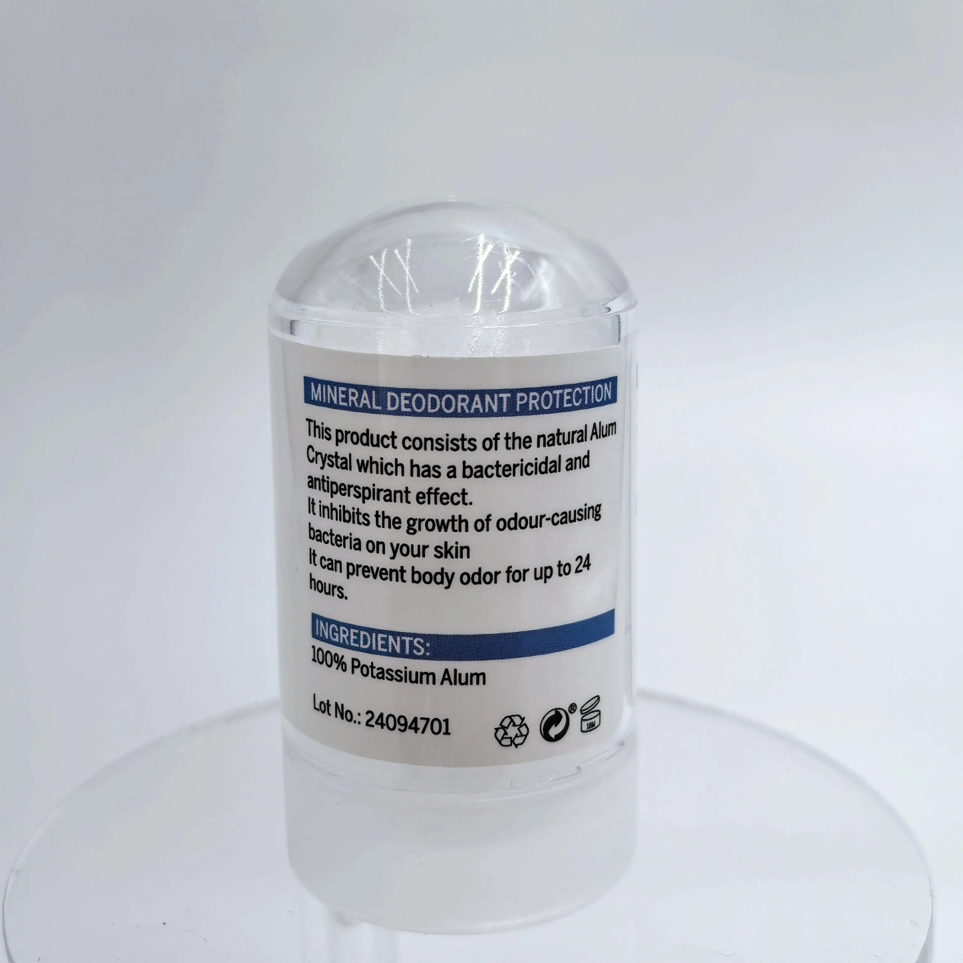 Desodorante Natural de Cristal Mineral | Kit com 12pçs 60g cada