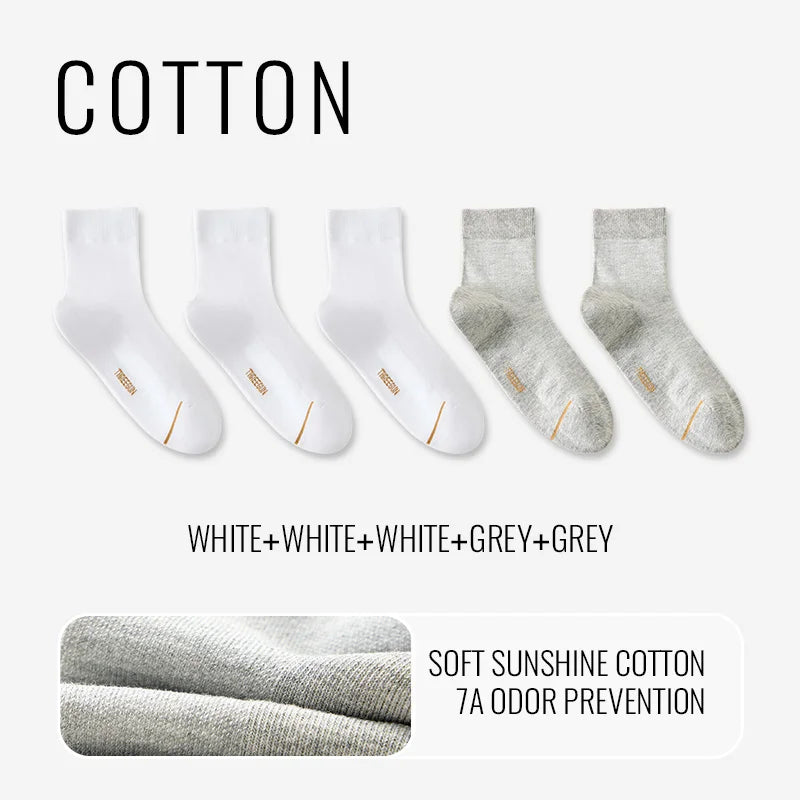 EcoBreathe™ L - Meias Premium Artemísia e Algodão - Kit 5 Pares
