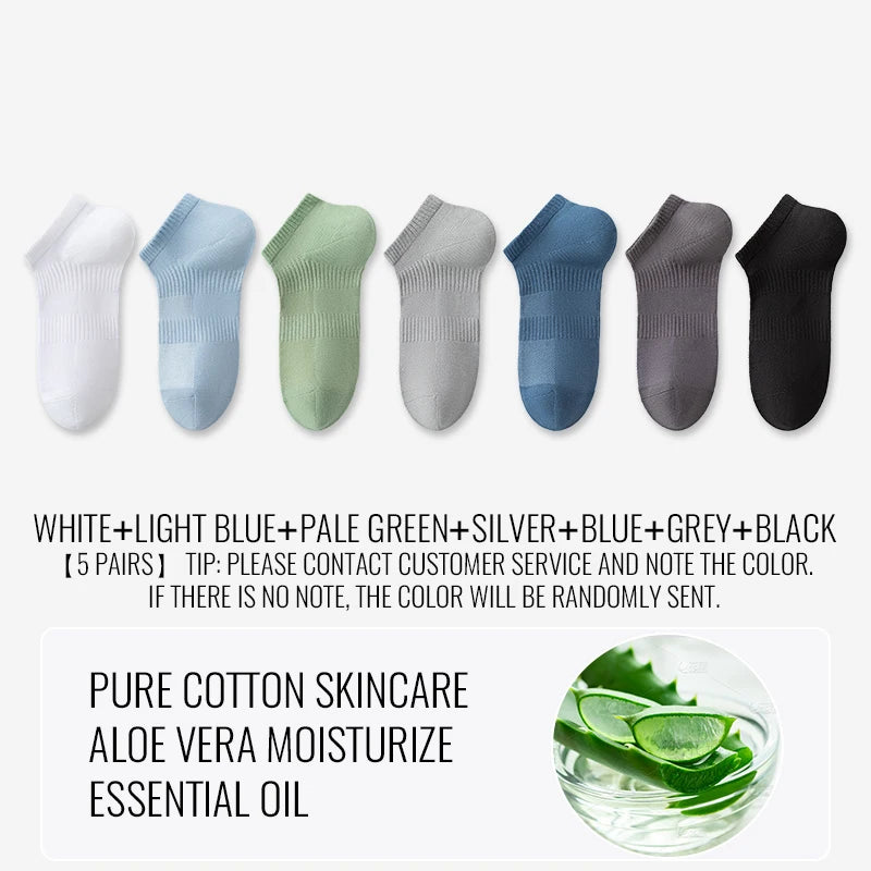 EcoBreathe™ - Meias Premium Aloe Vera e Algodão - Hidratante Anti-Suor - Kit 5 pares
