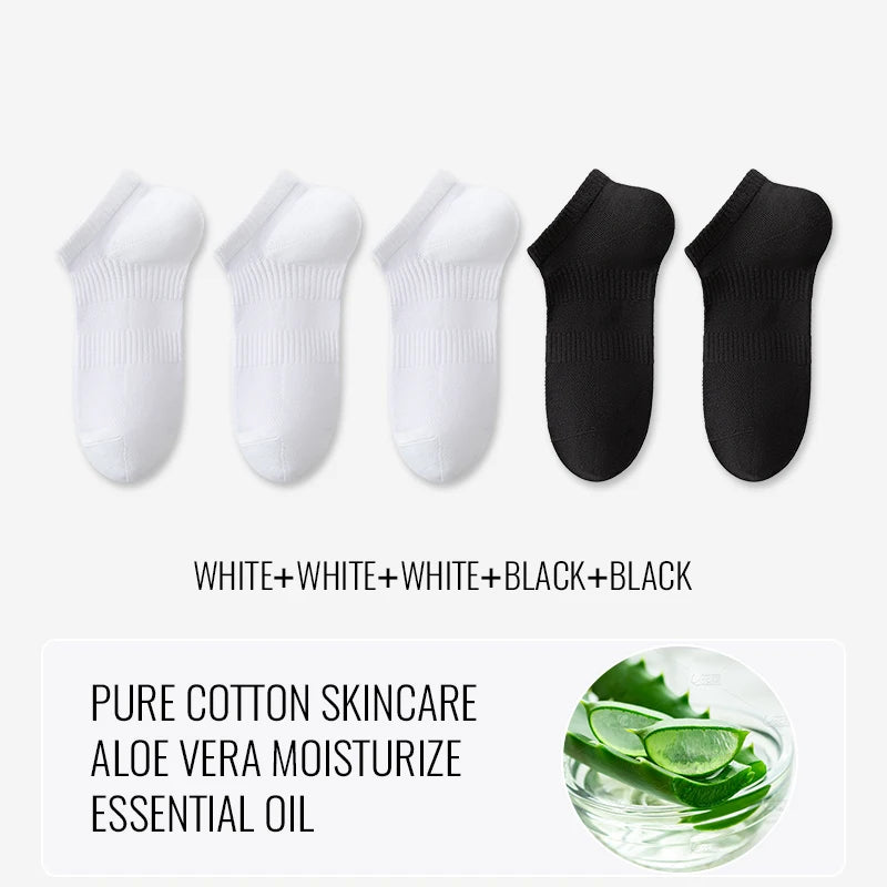 EcoBreathe™ - Meias Premium Aloe Vera e Algodão - Hidratante Anti-Suor - Kit 5 pares