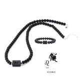 Conjunto Zodíaco - Colar e Bracelete de Onix