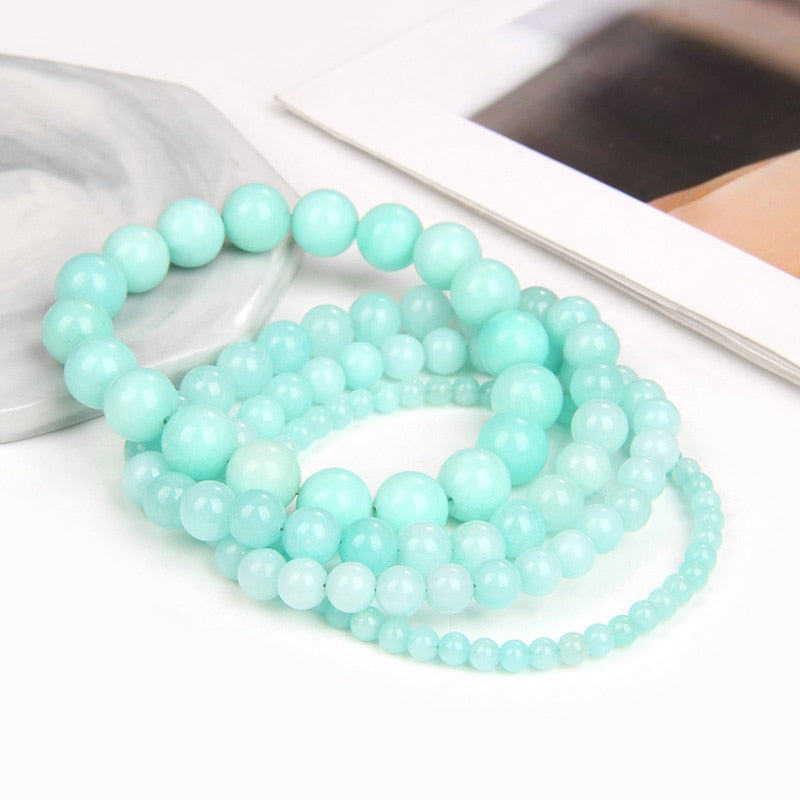 Pulseira de Amazonite Frisado - Terapia da Mulher