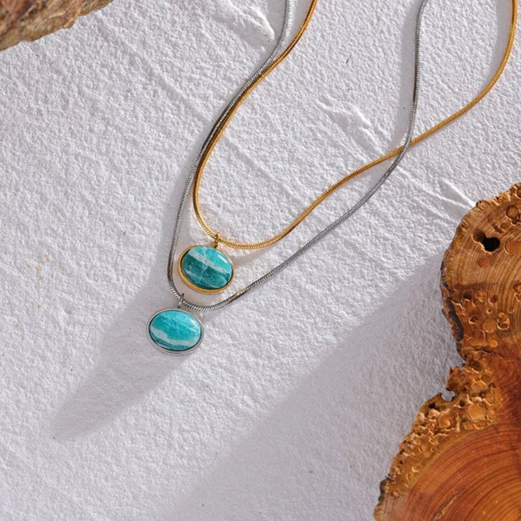 Colar de Amazonite Natural - Sagrado Feminino