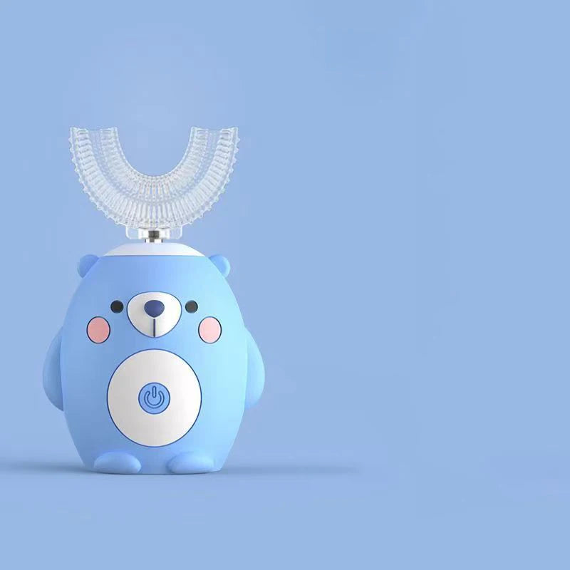 Escova de Dentes Elétrica Infantil Formato U 360° | Automática Sônica com Temporizador - SmileBuddy™