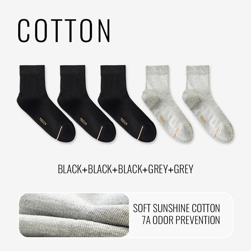 EcoBreathe™ L - Meias Premium Artemísia e Algodão - Kit 5 Pares