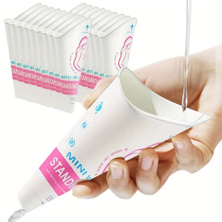 Dispositivo Urinário Portátil Descartável Feminino | Kit 10/20 Unidades para Camping e Viagens