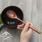 Kit 6 Colheres de Bambu Natural Estilo Coreano | Sustentável e Artesanal - NatureSpoon™