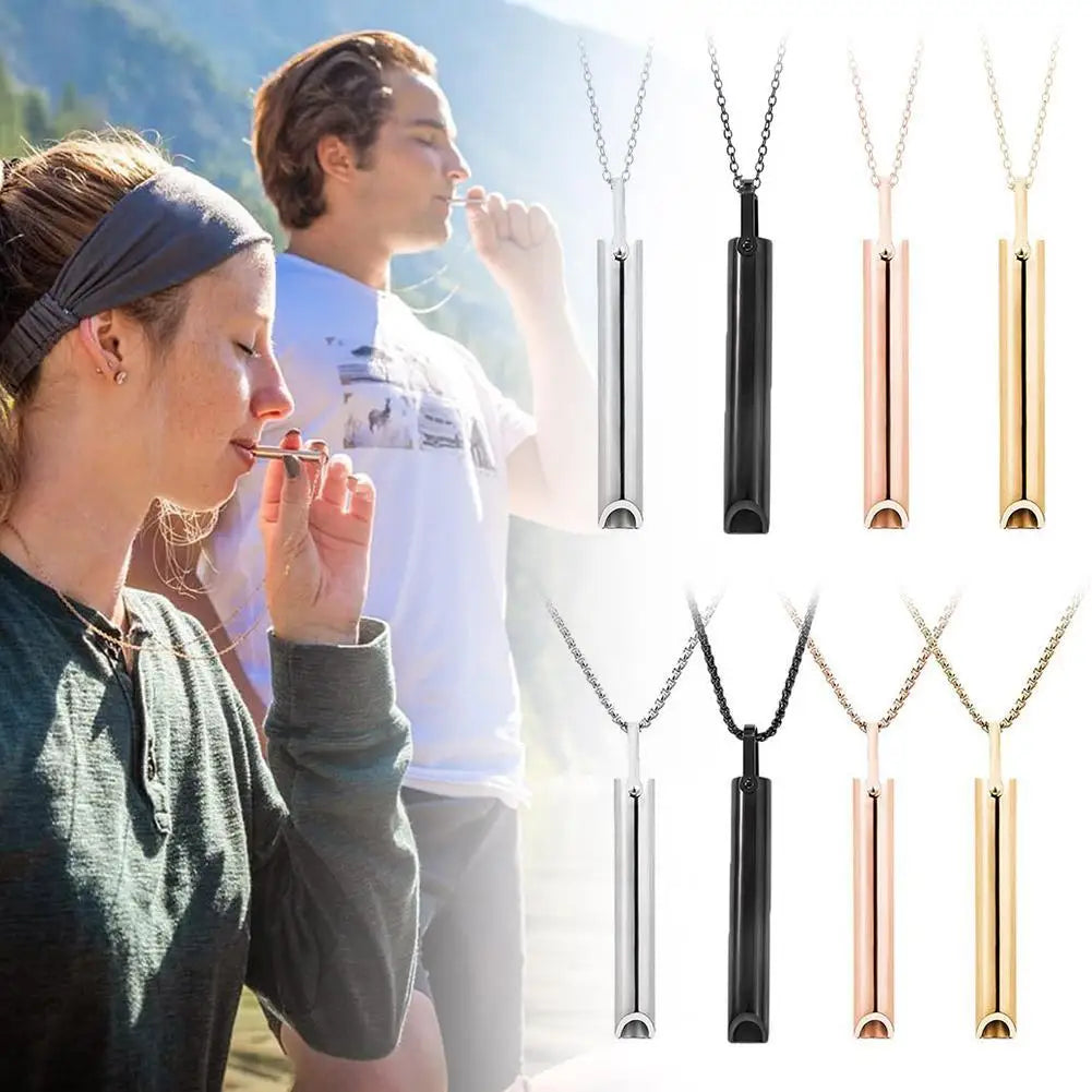 BreathFlow™ - Colar com Apito para Concentração e Breathwork