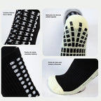 Grip3Pack™ - Kit 3 Pares Meias Esportivas Antiderrapantes | Futebol Corrida Ciclismo