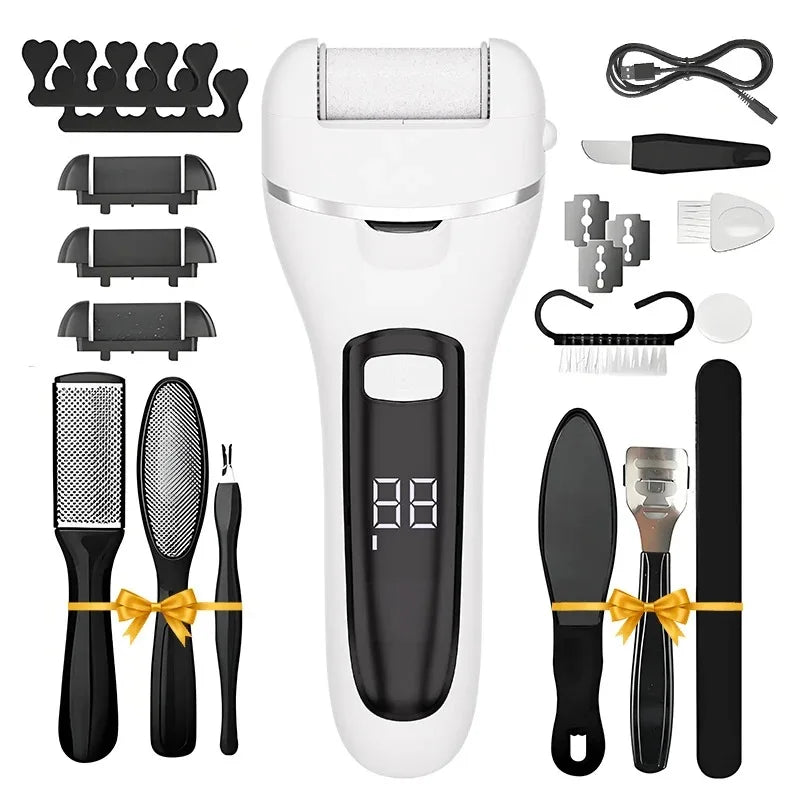 PediCare Pro™ - Lixa Elétrica Recarregável para Pés | Remove Calos e Pele Morta