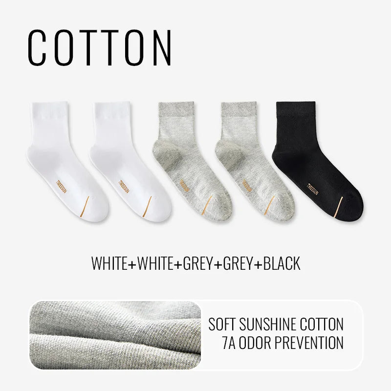 EcoBreathe™ L - Meias Premium Artemísia e Algodão - Kit 5 Pares