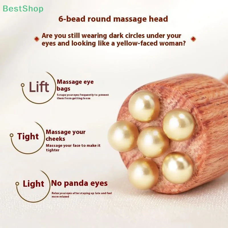 AuraComb™ Facial - Massageador Guasha de Liga de Cobre e Pau-rosa | Relaxamento e Rejuvenescimento