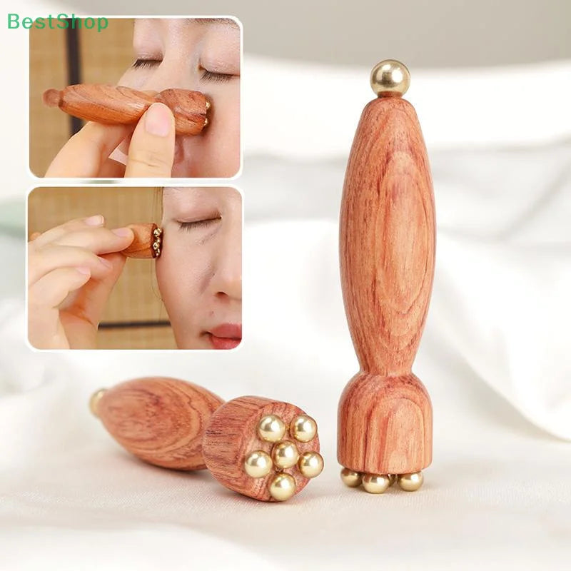AuraComb™ Facial - Massageador Guasha de Liga de Cobre e Pau-rosa | Relaxamento e Rejuvenescimento