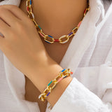 Conjunto Alegria 🤩 com Gargantilha e Bracelete de Cobre - Terapia da Mulher