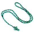 Cordão com Crucifixo de Cristais Naturais - Proteção Espiritual e Cura Energética | Fé Cristã