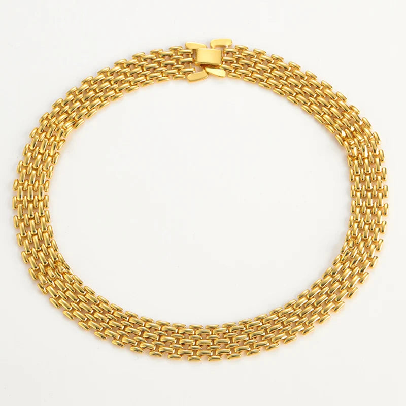 GoldenCollar™ - Gargantilha de Cobre com Banho de Ouro | Elegância Atemporal