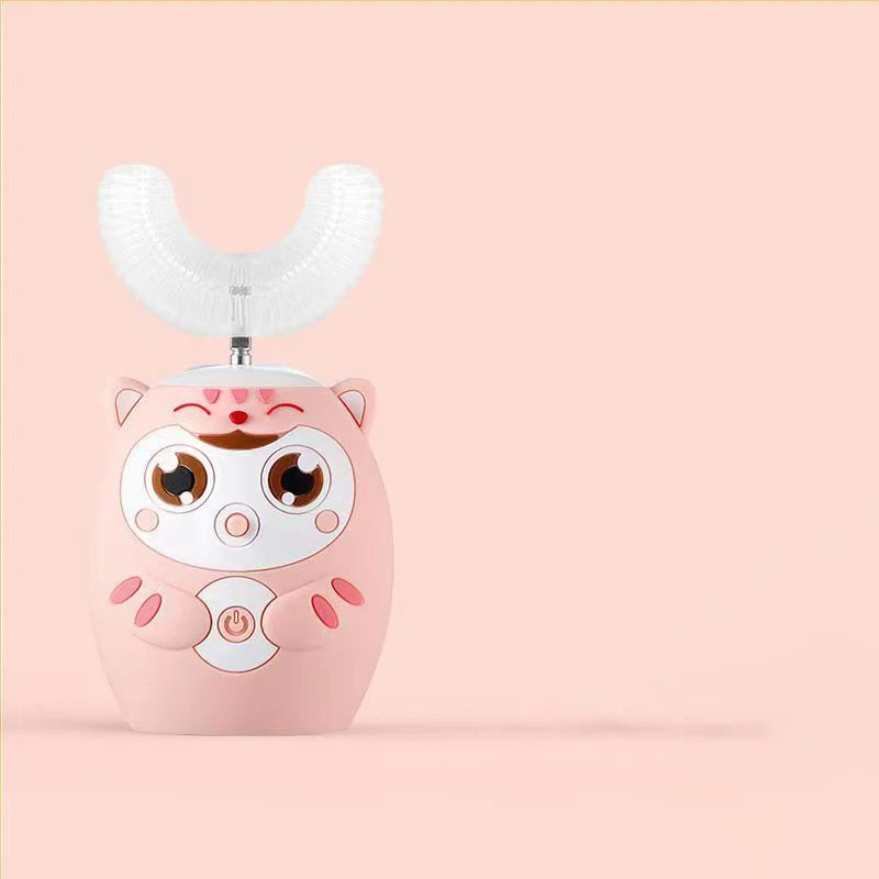 Escova de Dentes Elétrica Infantil Formato U 360° | Automática Sônica com Temporizador - SmileBuddy™