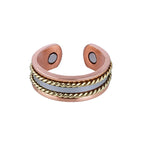 Conjunto de Cobre com Magnetoterapia | Bracelete e Anel Ajustável - MagnetiFlow™