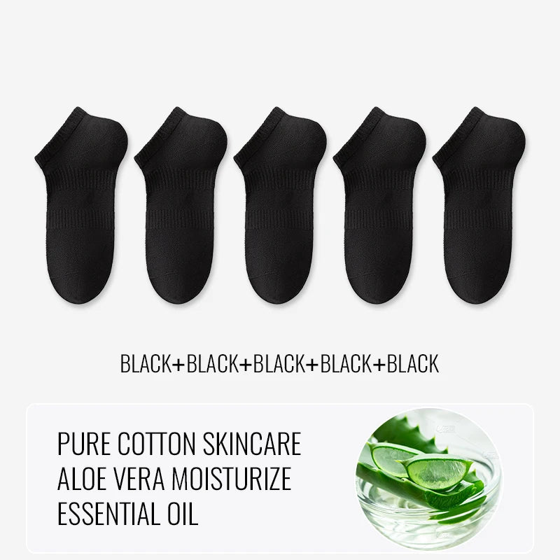 EcoBreathe™ - Meias Premium Aloe Vera e Algodão - Hidratante Anti-Suor - Kit 5 pares