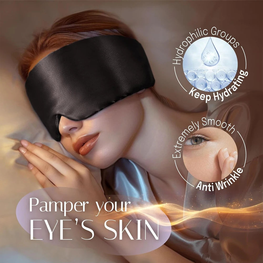 Máscara de Sono em Seda de Amoreira 100% Natural | Bloqueio Total de Luz - SilkDream™