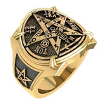Anel Tetragrammaton™ | Anel Hermético de Geometria Sagrada — Simbolismo Ocultista Vestível