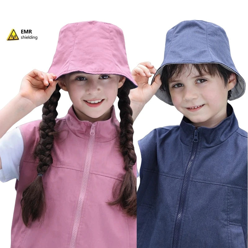 Chapéu Infantil com Proteção EMF Shield-B™ | Blindagem 99.9% para Crianças e Adolescentes