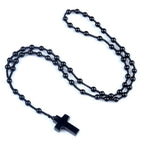 Cordão com Crucifixo de Cristais Naturais - Proteção Espiritual e Cura Energética | Fé Cristã