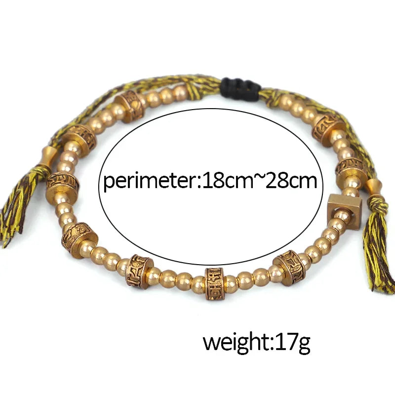 Pulseira de Cobre Mantra Tibetano – Om Mani Padme Hum