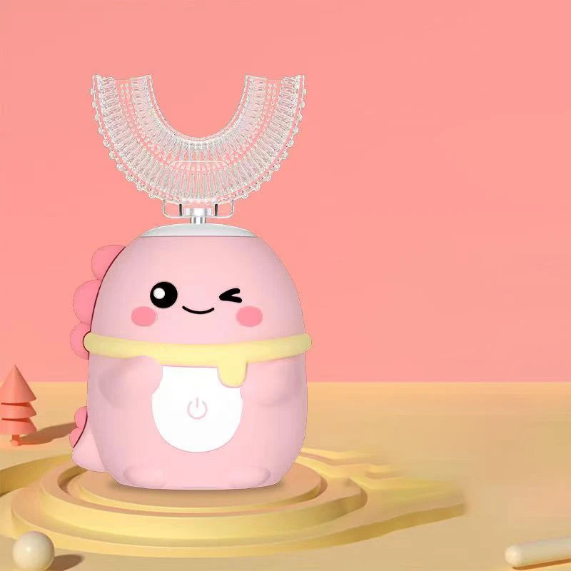 Escova de Dentes Elétrica Infantil Formato U 360° | Automática Sônica com Temporizador - SmileBuddy™