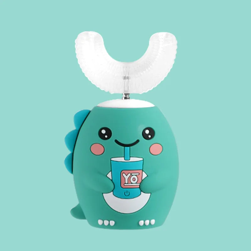 Escova de Dentes Elétrica Infantil Formato U 360° | Automática Sônica com Temporizador - SmileBuddy™
