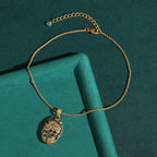 Colar de Cobre Art Deco Girassol de Van Gogh | Choker Vintage Gótico - VanGoghGlow™