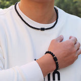 Conjunto Zodíaco - Colar e Bracelete de Onix