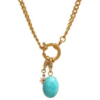 Colar Amazonite Serenidade - Pedra Natural | Portal de Intuição e Paz Interior