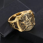 Anel Tetragrammaton™ | Anel Hermético de Geometria Sagrada — Simbolismo Ocultista Vestível