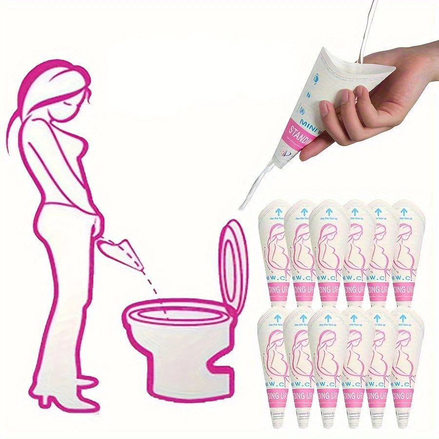 Dispositivo Urinário Portátil Descartável Feminino | Kit 10/20 Unidades para Camping e Viagens