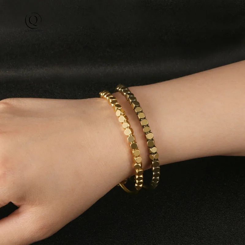 Bracelete Tibetano de Contas em Cobre