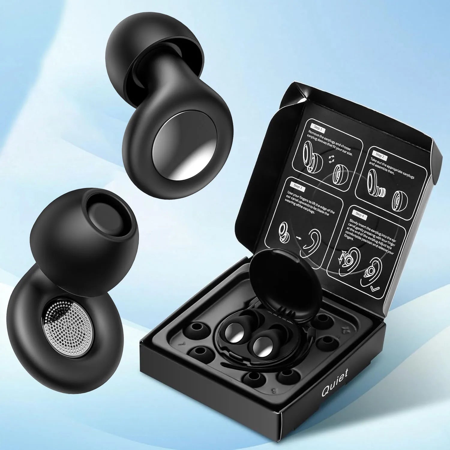 Protetores Auriculares de Silicone para Dormir | Redução 30dB e Conforto Total - SilentFlow™