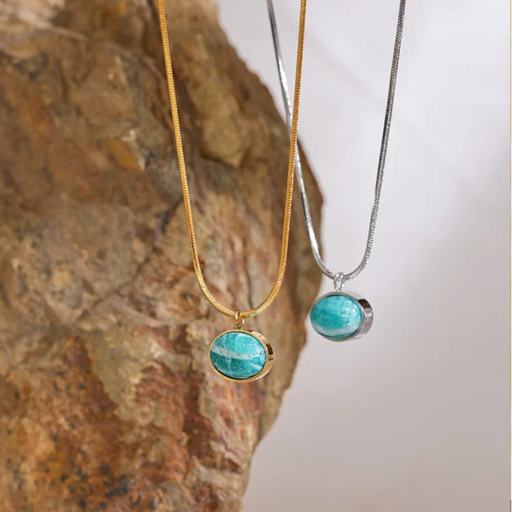 Colar de Amazonite Natural - Sagrado Feminino
