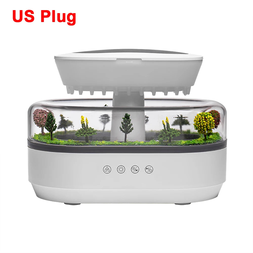 Difusor Ultrassônico Gota de Chuva com Ruído Branco - Aromaterapia e Sono Profundo | RainDream™