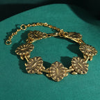 LotusGlow™ - Bracelete Boêmio de Lótus com Pétalas | Cobre Banhado a Ouro Artesanal